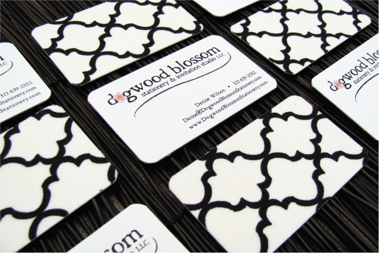 Fabric wedding stationer business cards Several posts ago I discussed the 