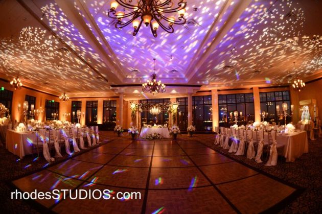 Wedding lighting over dance floor